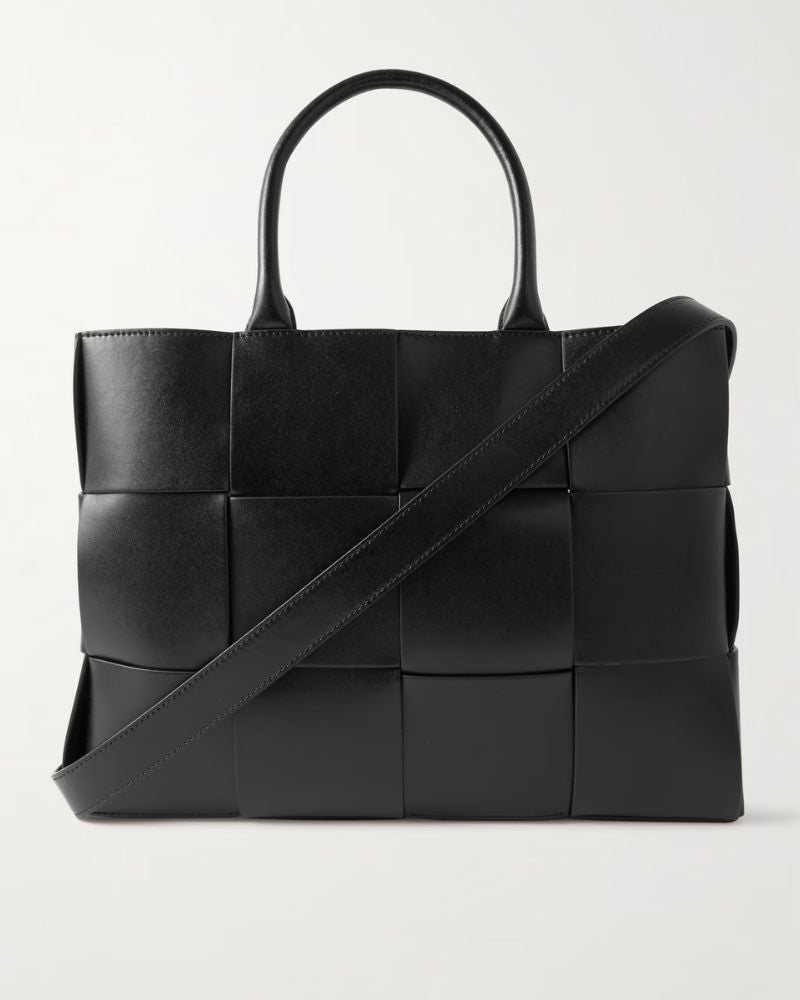 Small Aurora Intrecciato Leather Tote Bag