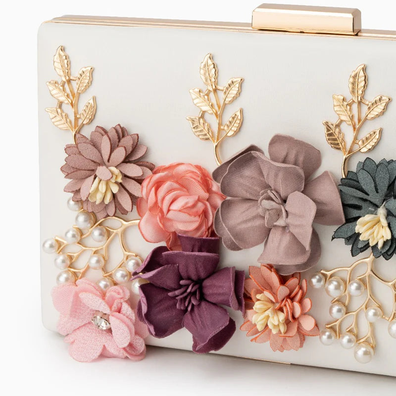 JULIET FLOWER CLUTCH BAG