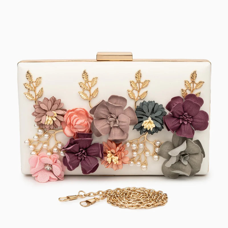 JULIET FLOWER CLUTCH BAG