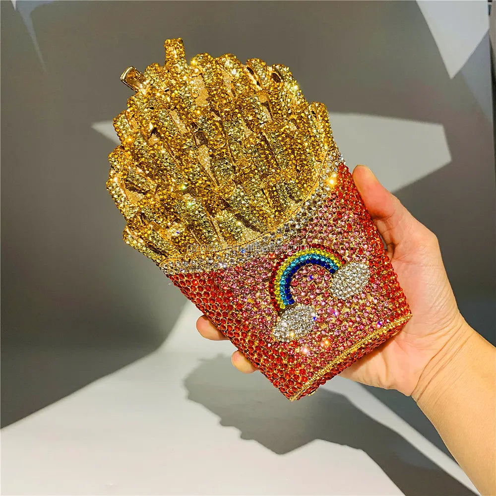 French Fries Crystal Clutch