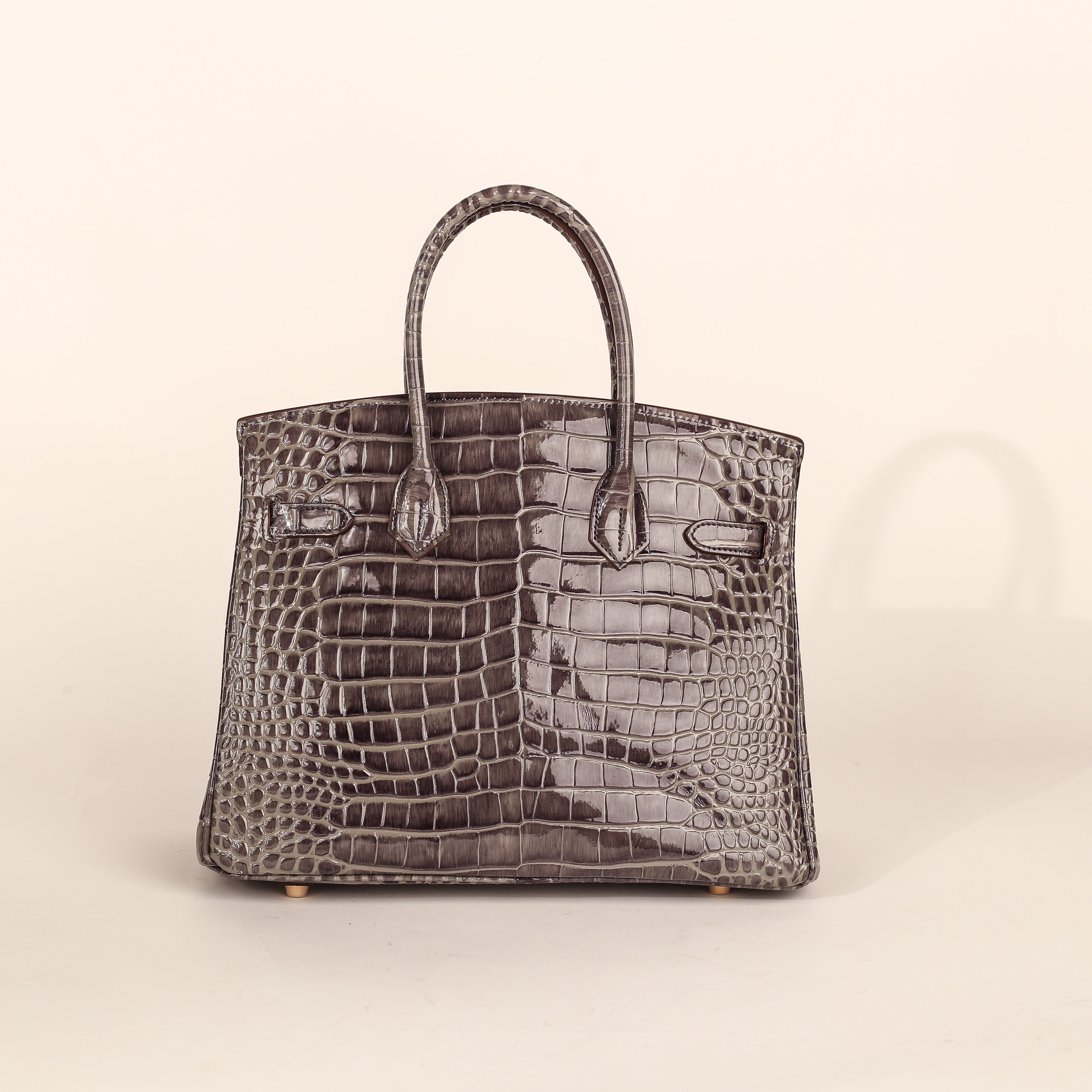 Mia 30 cm Pure Leather Croc Gray