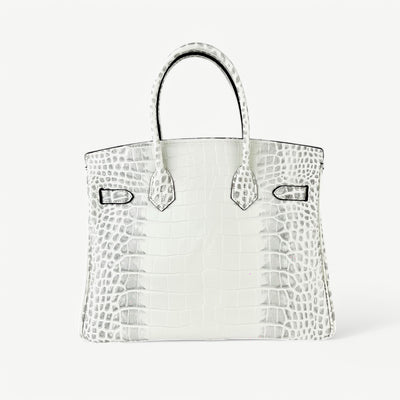 Mia in Pure Leather Croc Himalayan White, 30 cm