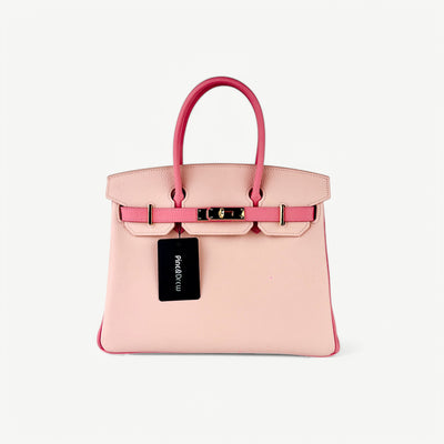 Mia 30 cm, dual pink tone Pure leather