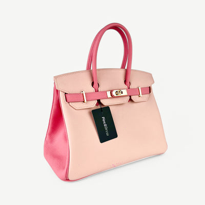 Mia 30 cm, dual pink tone Pure leather