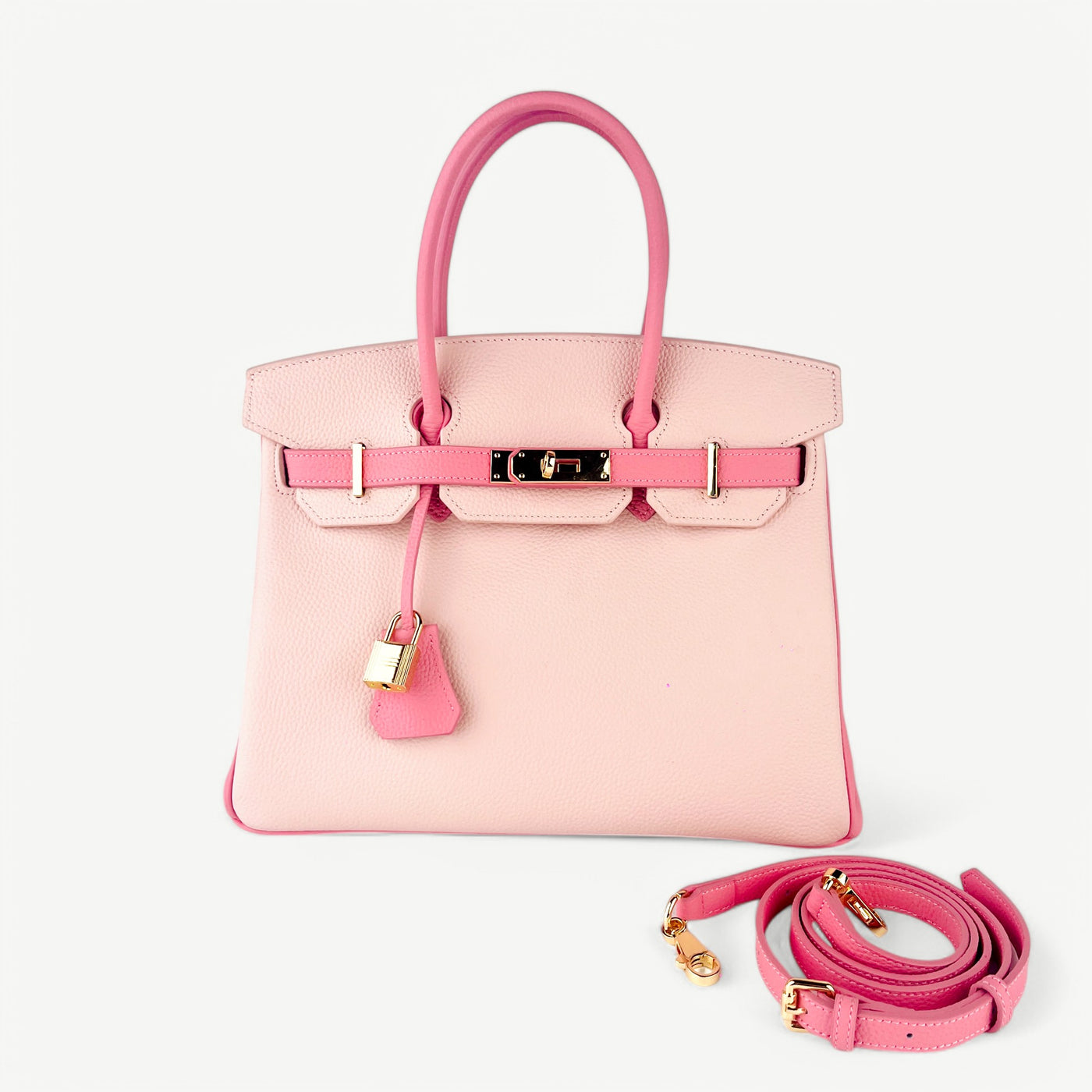 Mia 30 cm, dual pink tone Pure leather