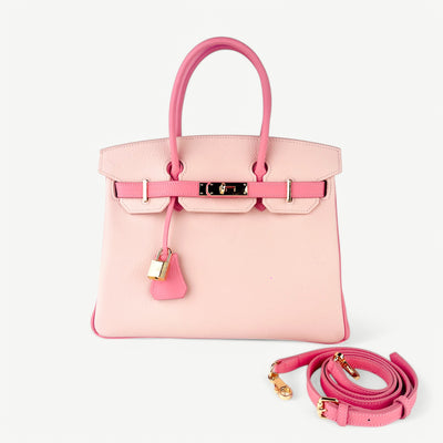 Mia 30 cm, dual pink tone Pure leather