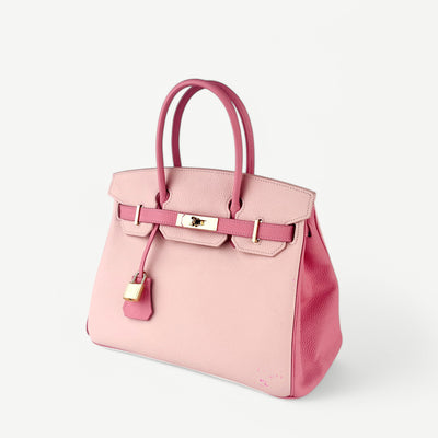 Mia 30 cm, dual pink tone Pure leather