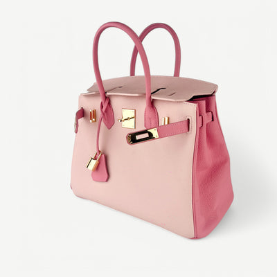 Mia 30 cm, dual pink tone Pure leather