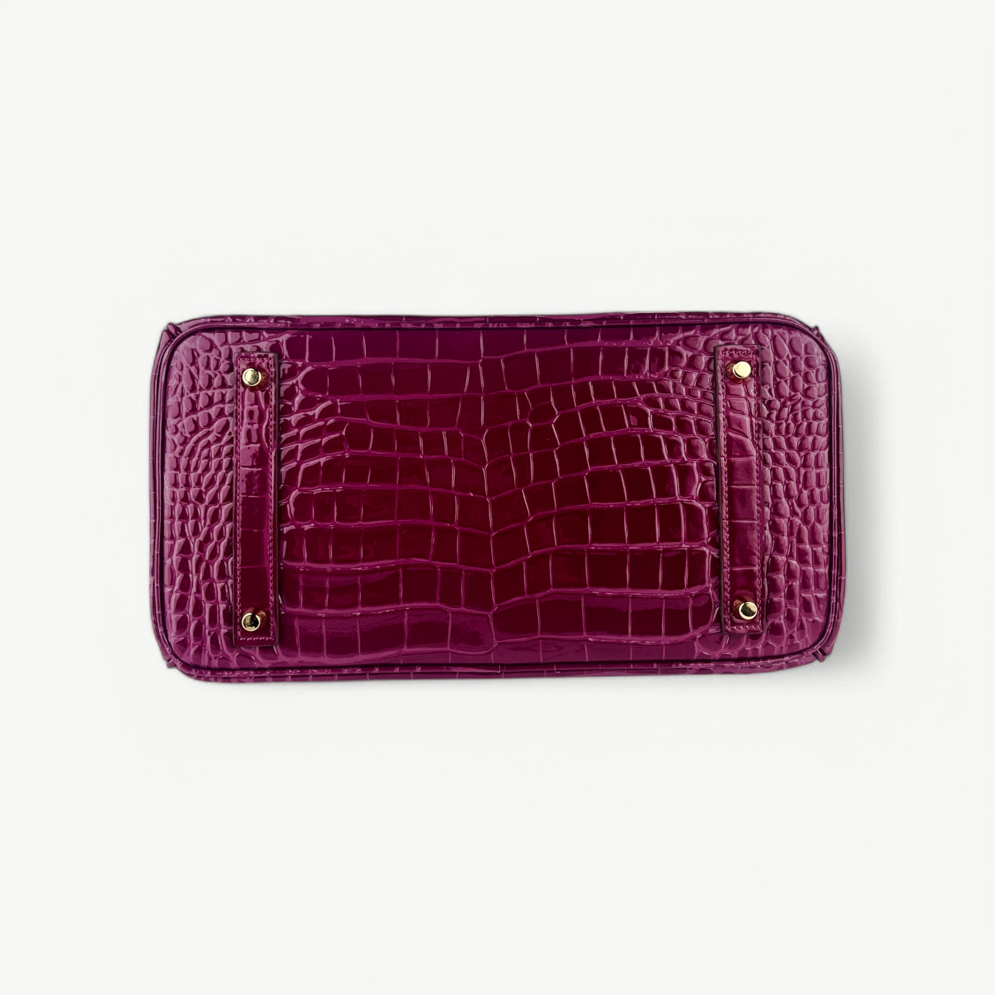 Mia in Pure Leather Croc rich Bordeaux, 30 cm