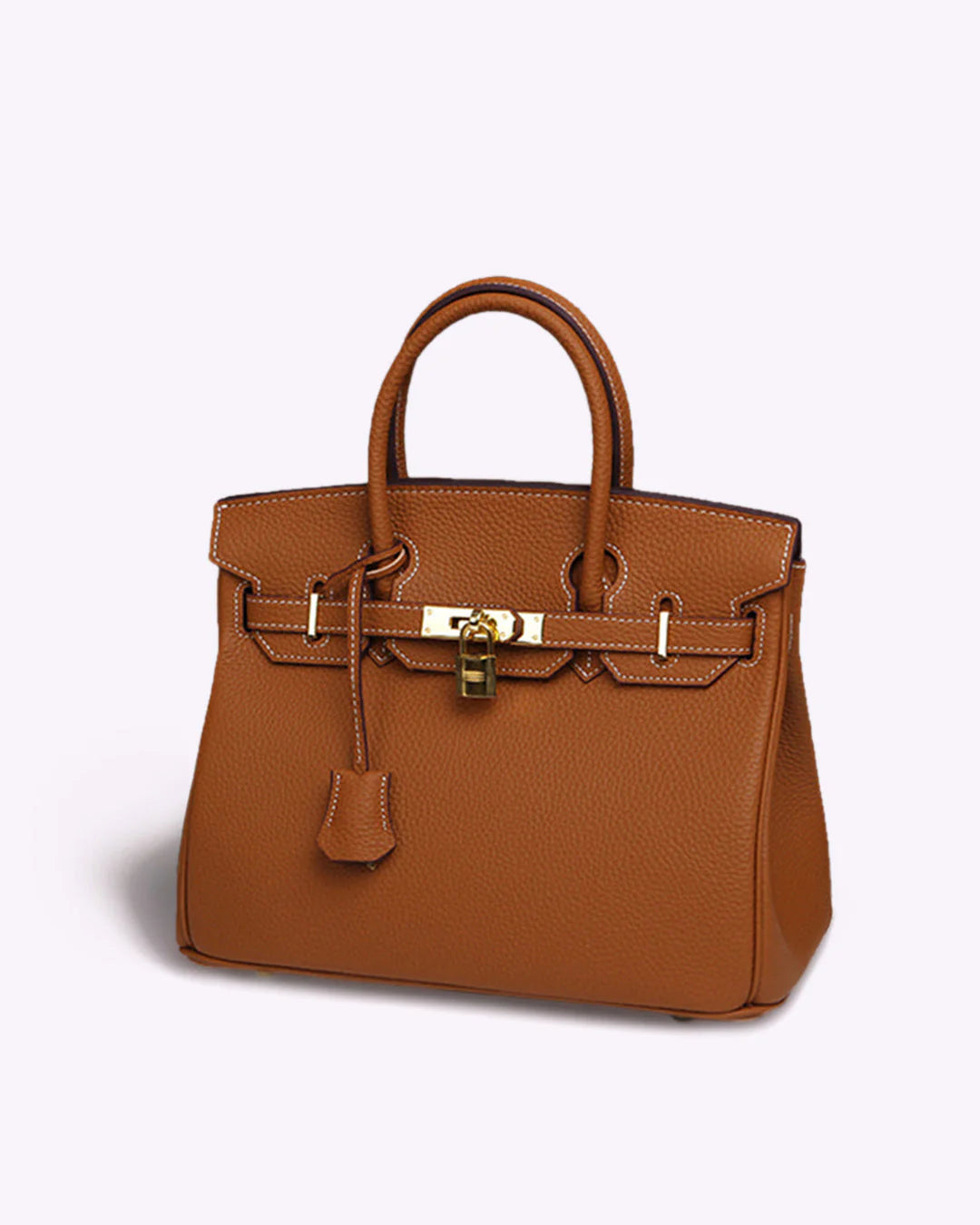 Mia Handbag 25 cm in Togo Leather with Gold Hardware