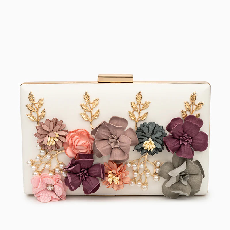 JULIET FLOWER CLUTCH BAG