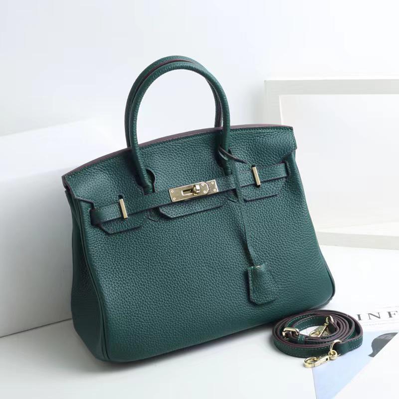 MIA HANDBAG IN PURE LEATHER (35cm) - Pine Drew Lifestyle